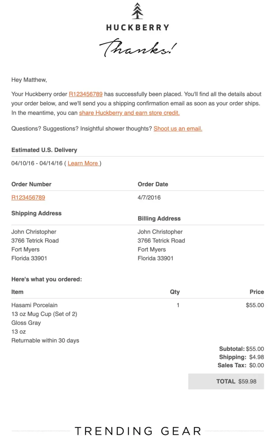 Huckberry transactional email rebuild