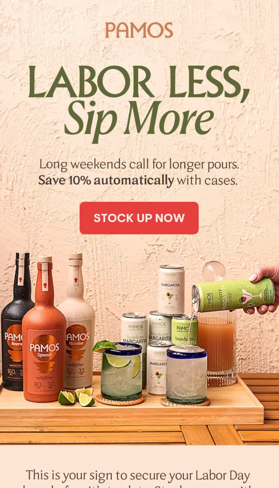 Pamos promotional email rebuild
